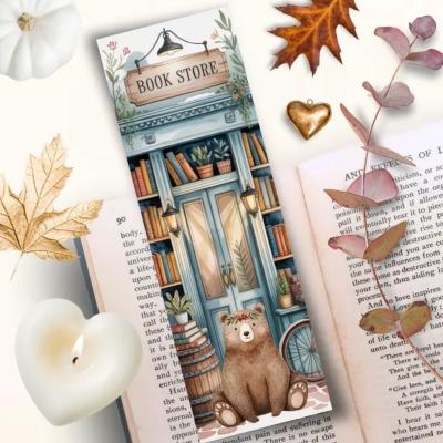 MARQUE PAGE - L'OURS ET LA LIBRAIRIE SECRETE- LES MOONETTES