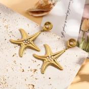 BOUCLE D'OREILLES - ETOILE DE MER - PENDANTE