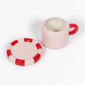 TASSE LOVE - CERAMIQUE - AVEC SON SUPPORT 