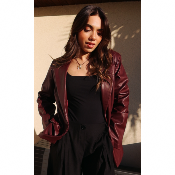 BLAZER SIMILI CUIR - MOOYA