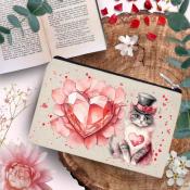 TROUSSE EN COTON BIO - LE CHAT DE L'AMOUR 