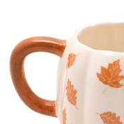 TASSE CITROUILLE ORANGE A FEUILLES - WIDDOP AND CO