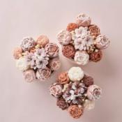 BOUQUET DE 9 FLEURS DE CIRE - FLEUR DE COTON - ATELIER LEVENEZ