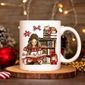 MUG CERAMIQUE - LECTURE AU COIN DES ETOILES - LES MOONETTES